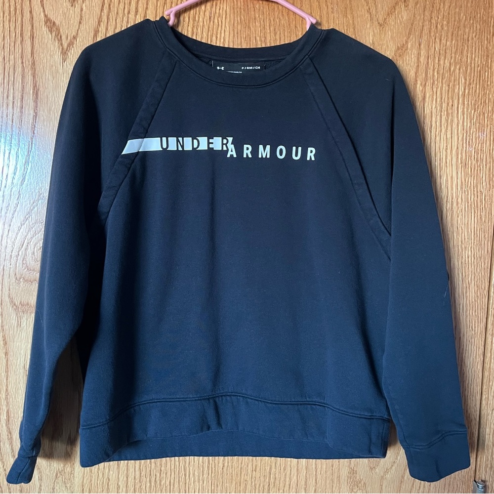 Womens black under armor sweatshirt